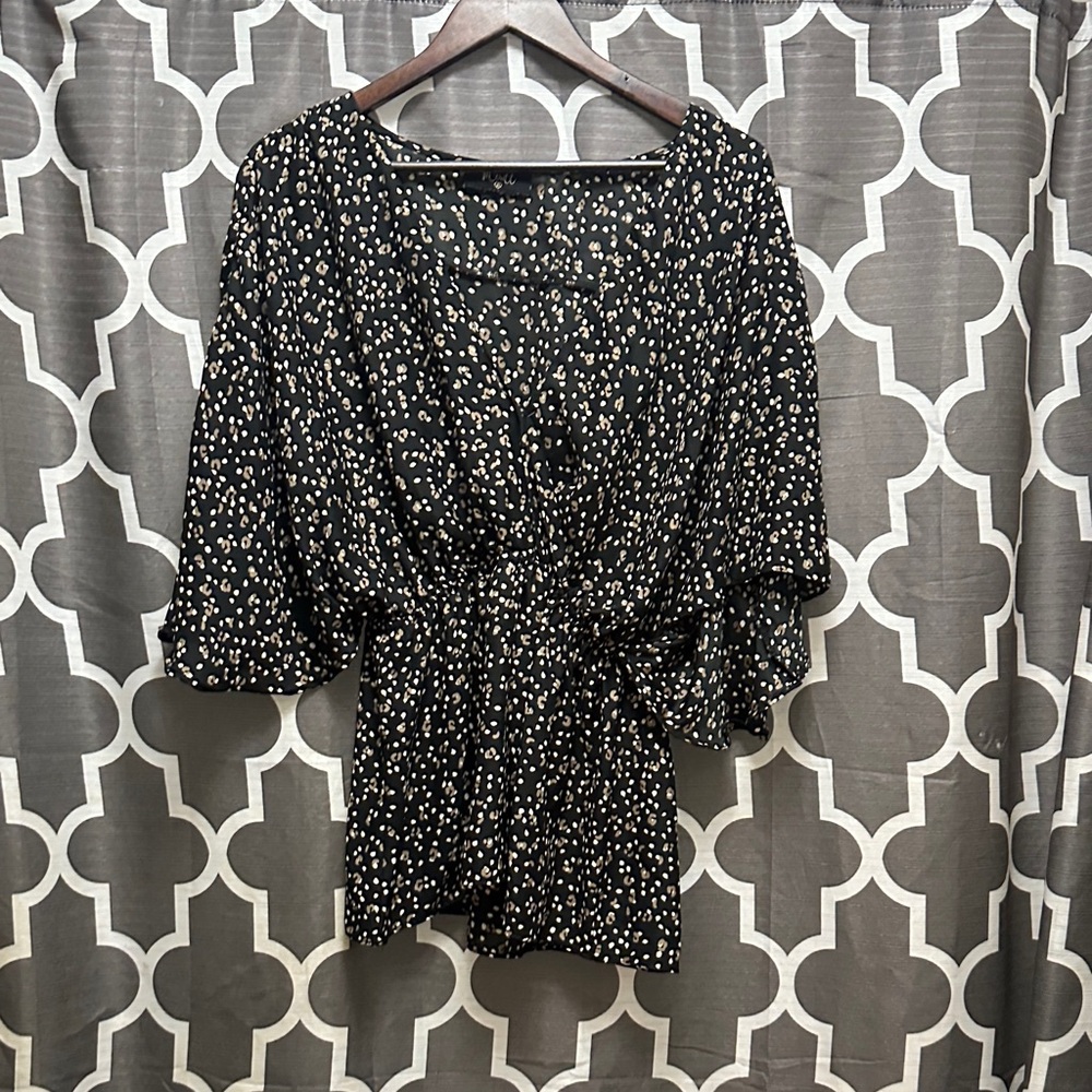 Chic Black and White Women's Blouse